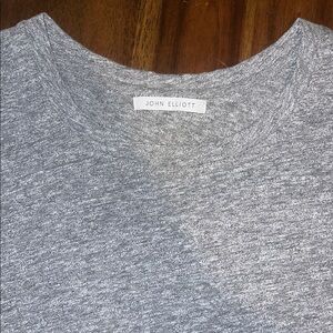 John Elliott Mercer Heather Gray Short Sleeve Tee